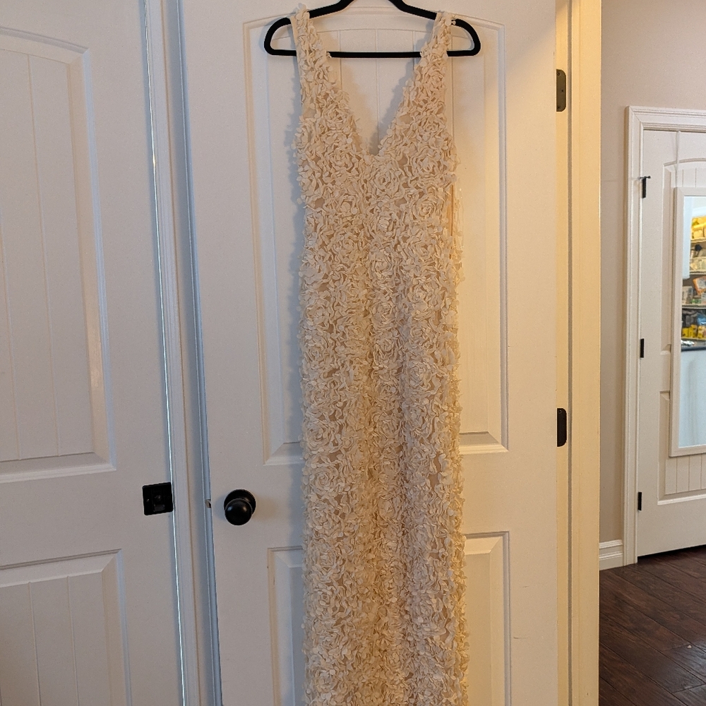 House of CB Cream Textured Dress